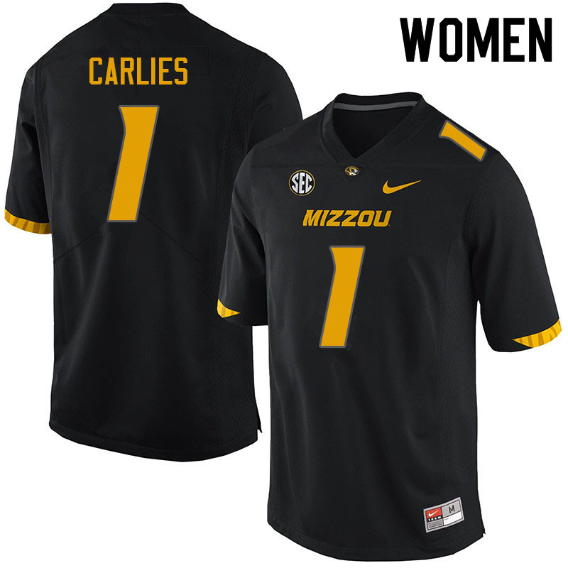 Women #1 Jaylon Carlies Missouri Tigers College Football Jerseys Sale-Black - Click Image to Close